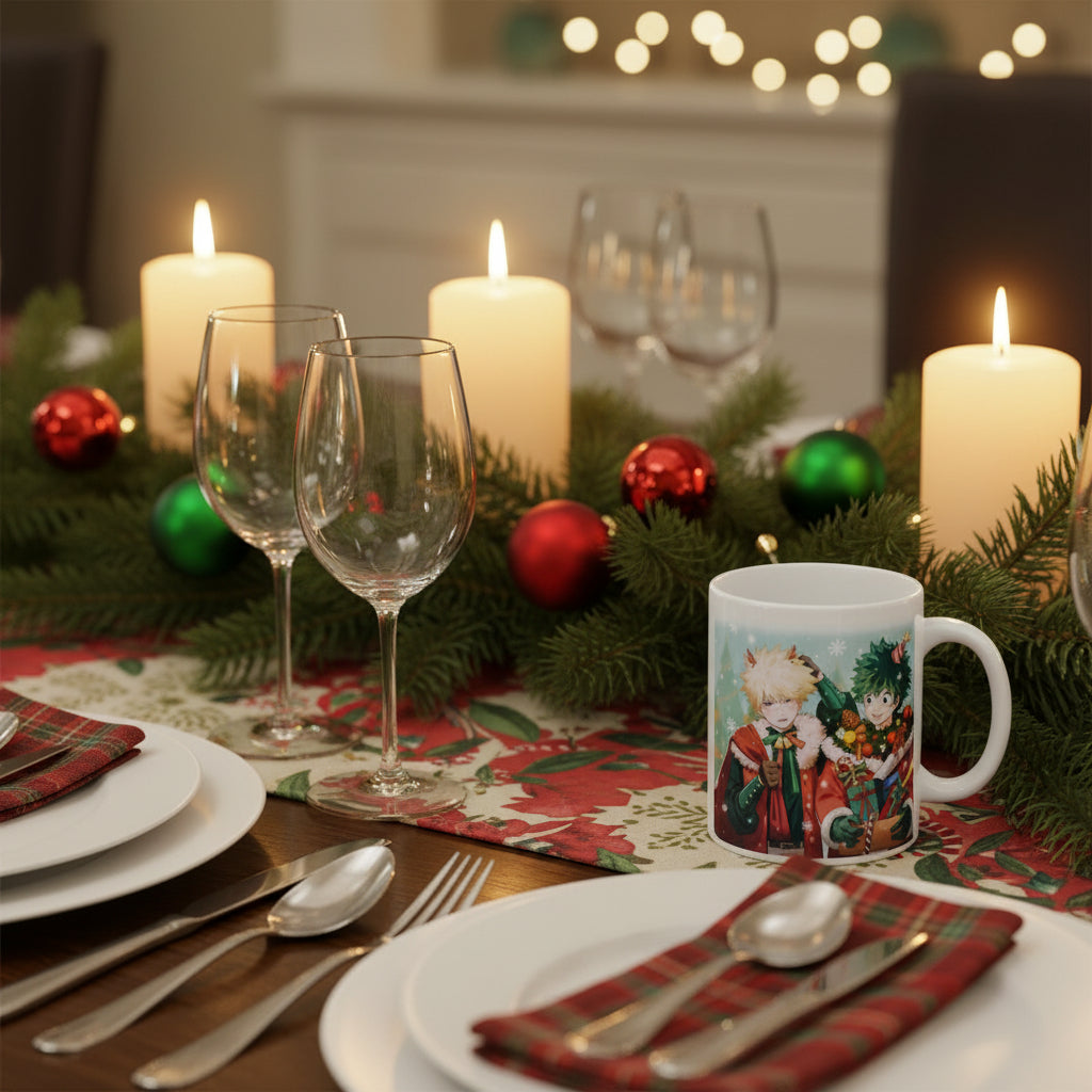 Ceramic Mug, (11oz, 15oz) my hero academia chrismas