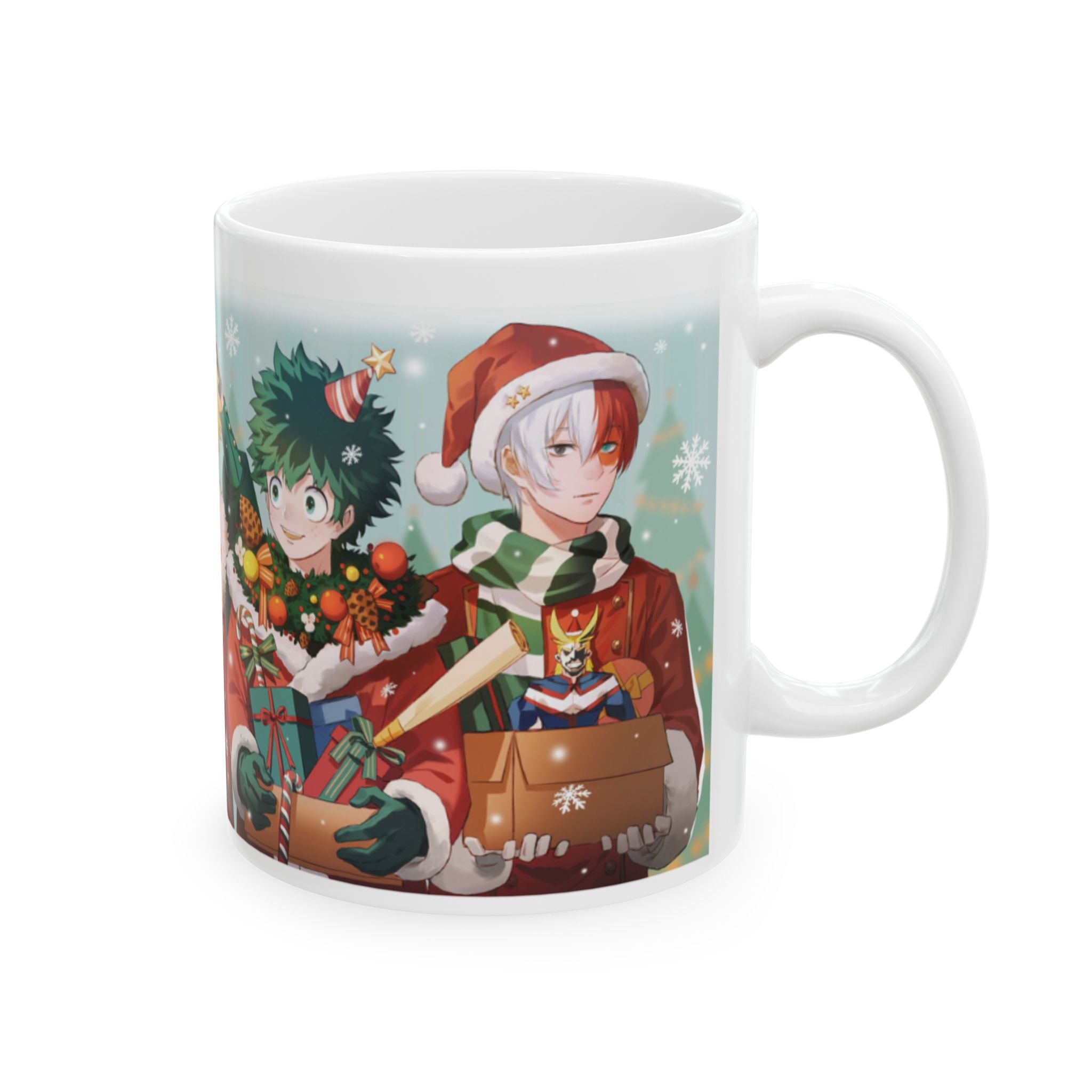 Ceramic Mug, (11oz, 15oz) my hero academia chrismas