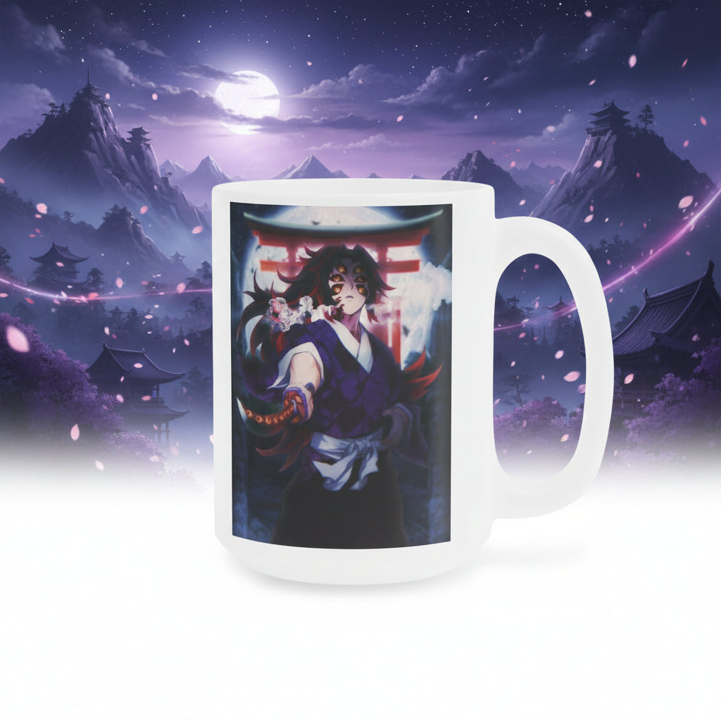 Demon Slayer Kokushibo Ceramic Mug — Anime Coffee Cup (11oz and 15oz)