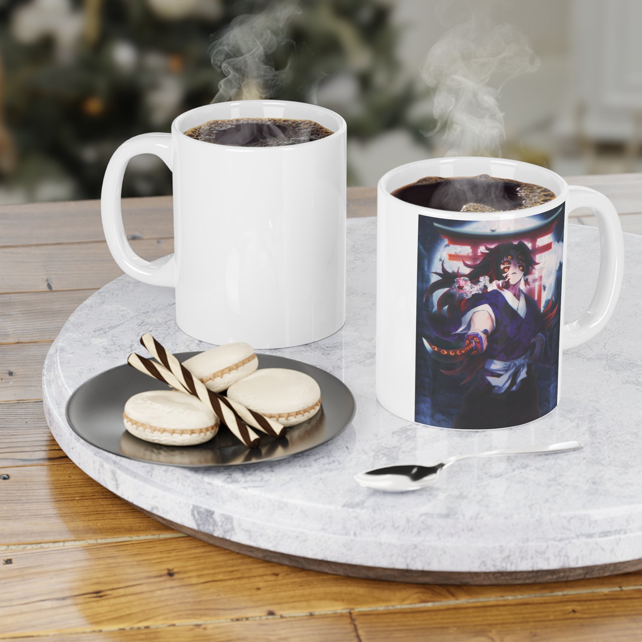 Demon Slayer Kokushibo Ceramic Mug — Anime Coffee Cup (11oz and 15oz)