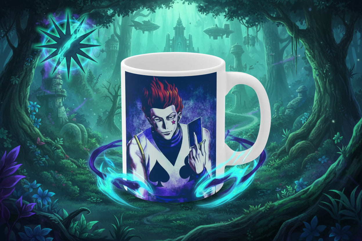 Hisoka Ceramic Mug — Anime Character Coffee Cup 11oz