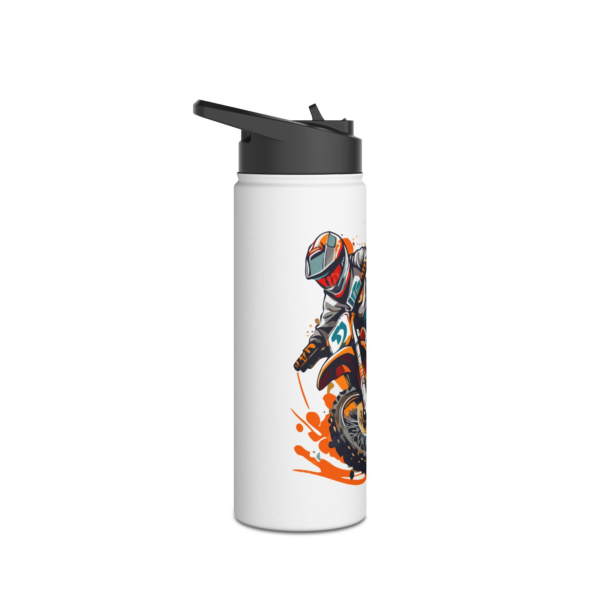 Motocross Logo Stainless Steel Water Bottle — Durable Ride-Ready Hydration
