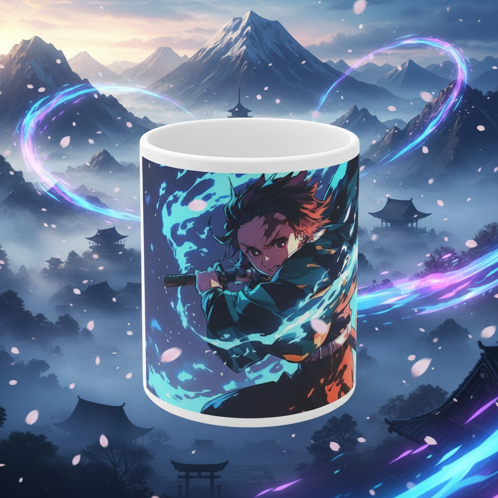Tanjiro Ceramic Mug — Anime Demon Slayer Coffee Cup (11oz and 15oz)