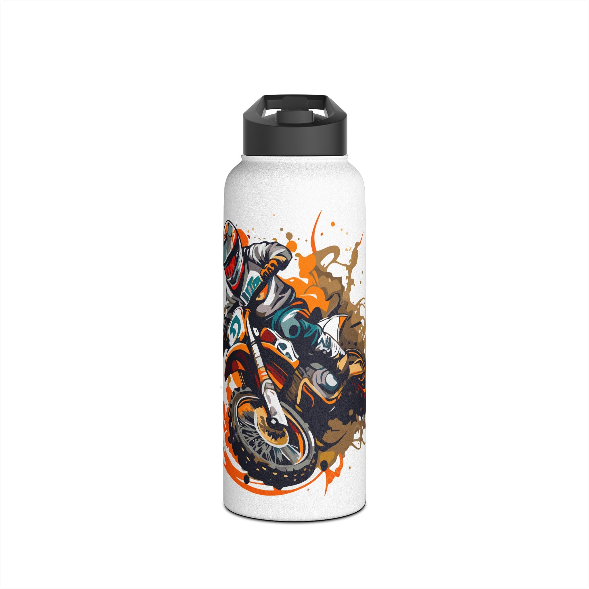Motocross Logo Stainless Steel Water Bottle — Durable Ride-Ready Hydration