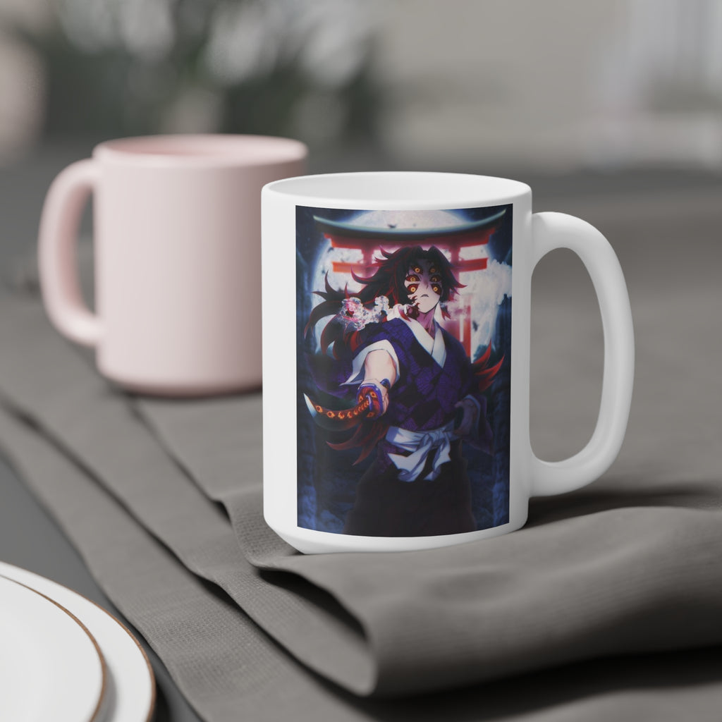 Demon Slayer Kokushibo Ceramic Mug — Anime Coffee Cup (11oz and 15oz)
