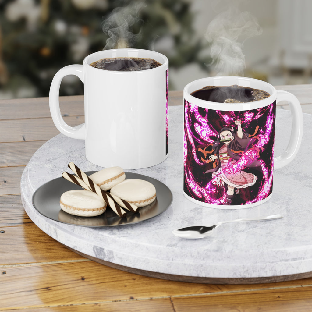 Nezuko Anime Ceramic Mug — Demon Slayer Inspired 11oz and 15oz